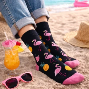 Chaussettes Motifs Flamands Roses