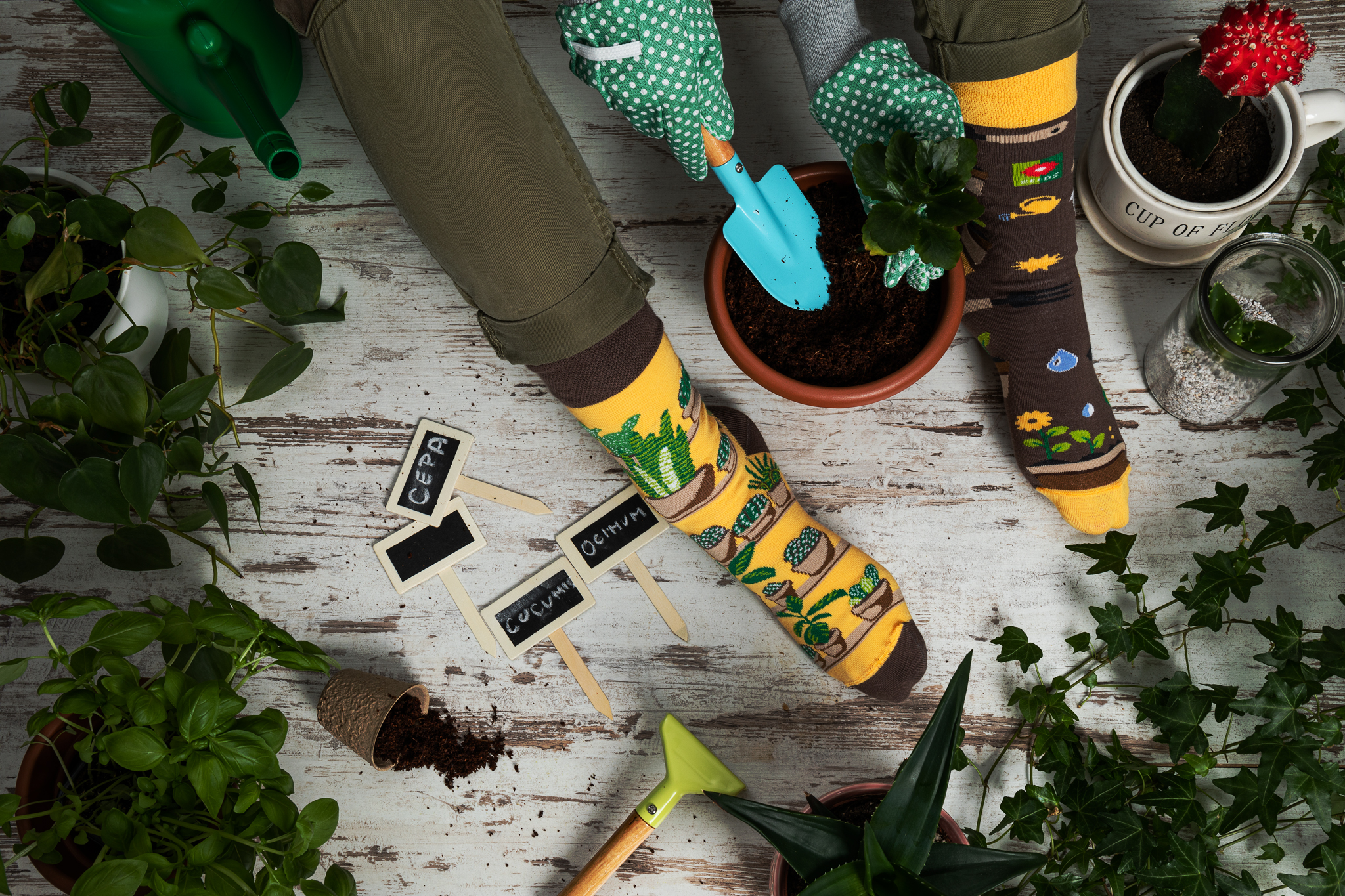 Chaussettes Motifs Jardinage