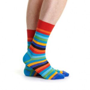 Chaussettes Homme Rayures Rouge